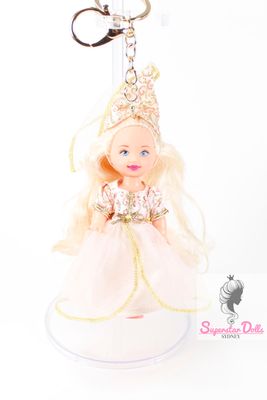 90's Era:  OOAK 4" Kelly Custom Barbie Doll Keychain/Bag Charm