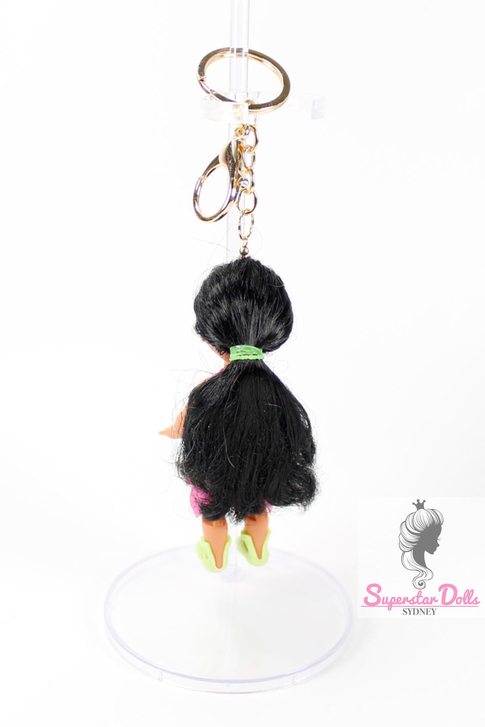 90's Era: OOAK 4" Kelly Custom Barbie Doll Keychain/Bag Charm