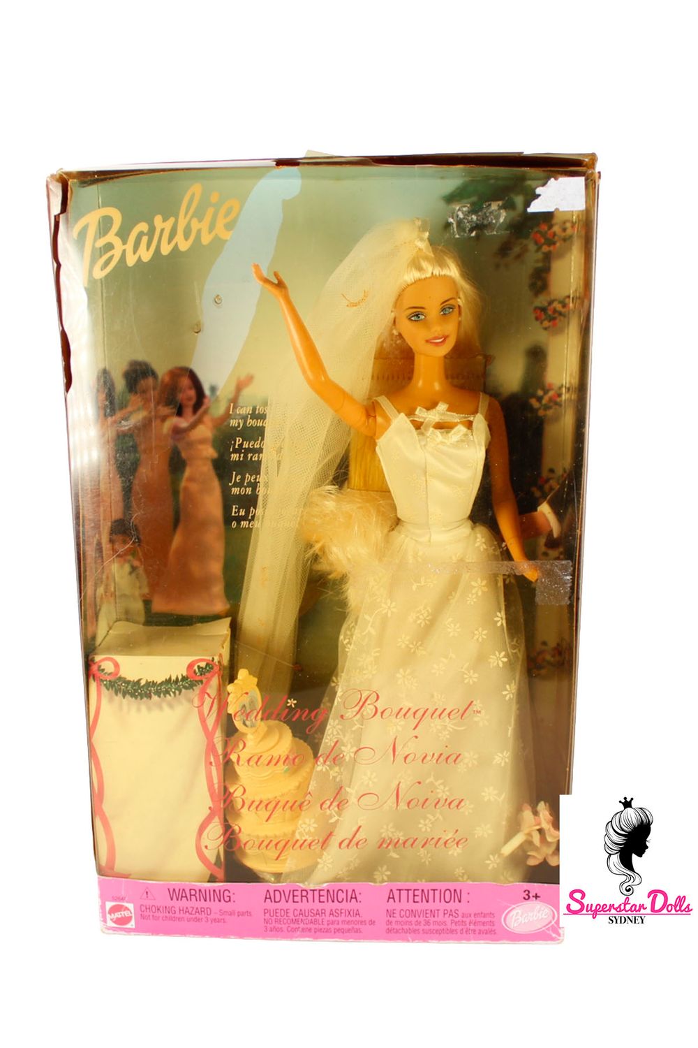 FOR SANDRA ONLY 2001 "Wedding Bouquet" Barbie Doll-NRFB/DAMAGED