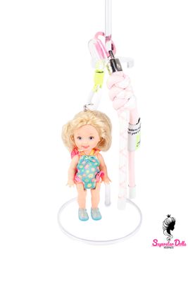 90's Era: OOAK 4" Kelly Custom Barbie Doll Keychain/Bag Charm