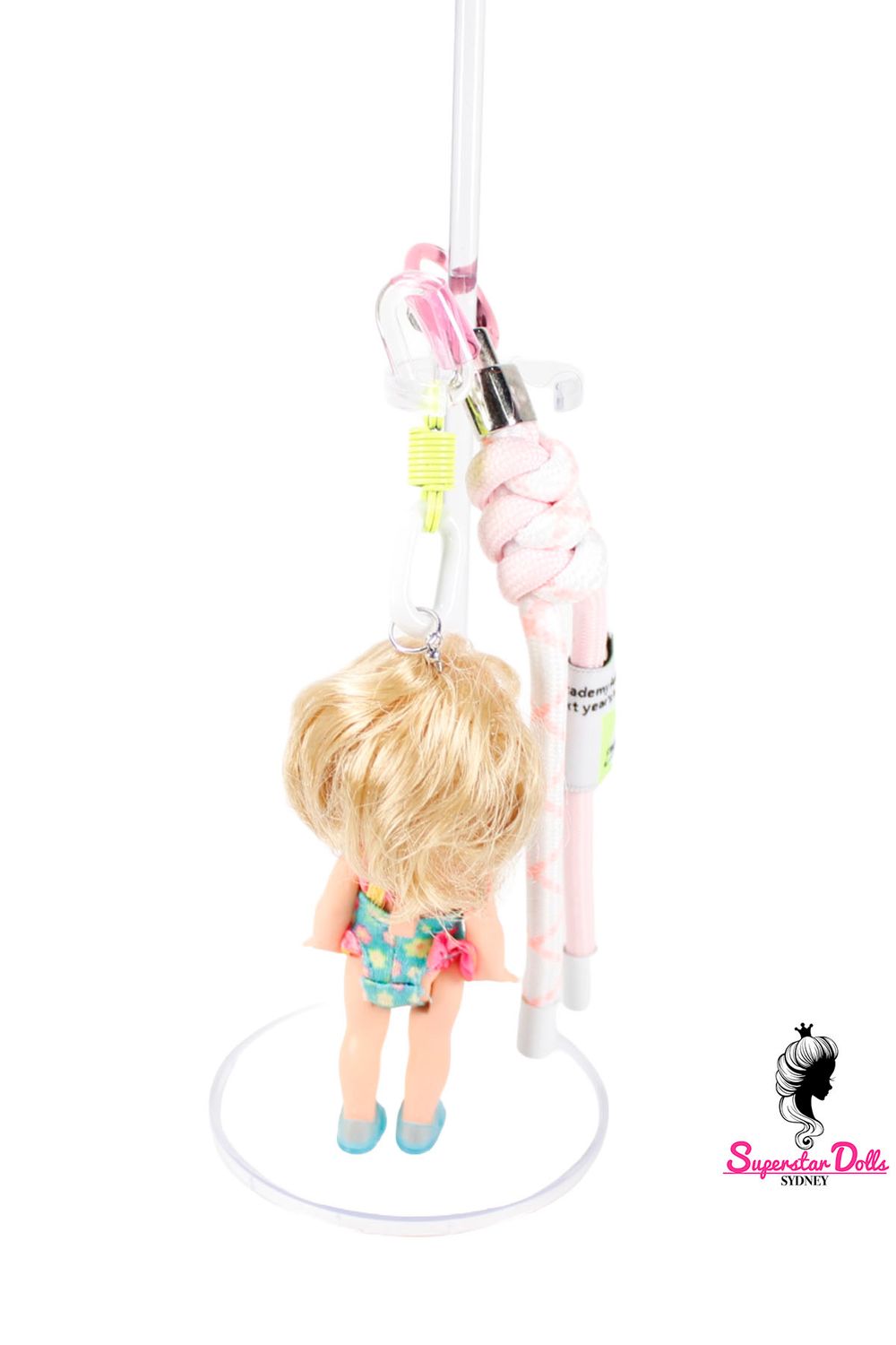 90's Era: OOAK 4" Kelly Custom Barbie Doll Keychain/Bag Charm