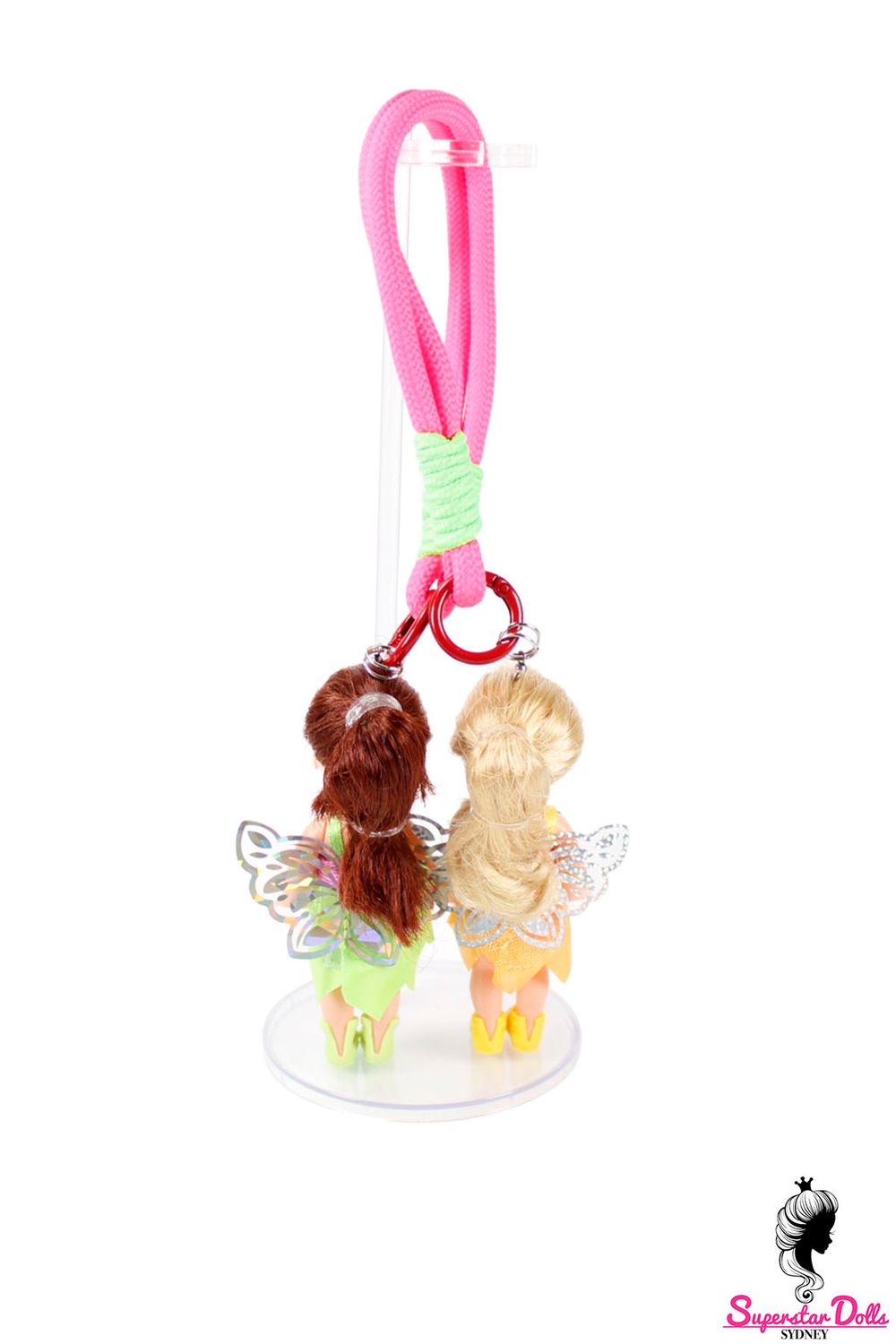90's Era: OOAK 4" Kelly Custom Barbie Twin Doll Keychain/Bag Charm