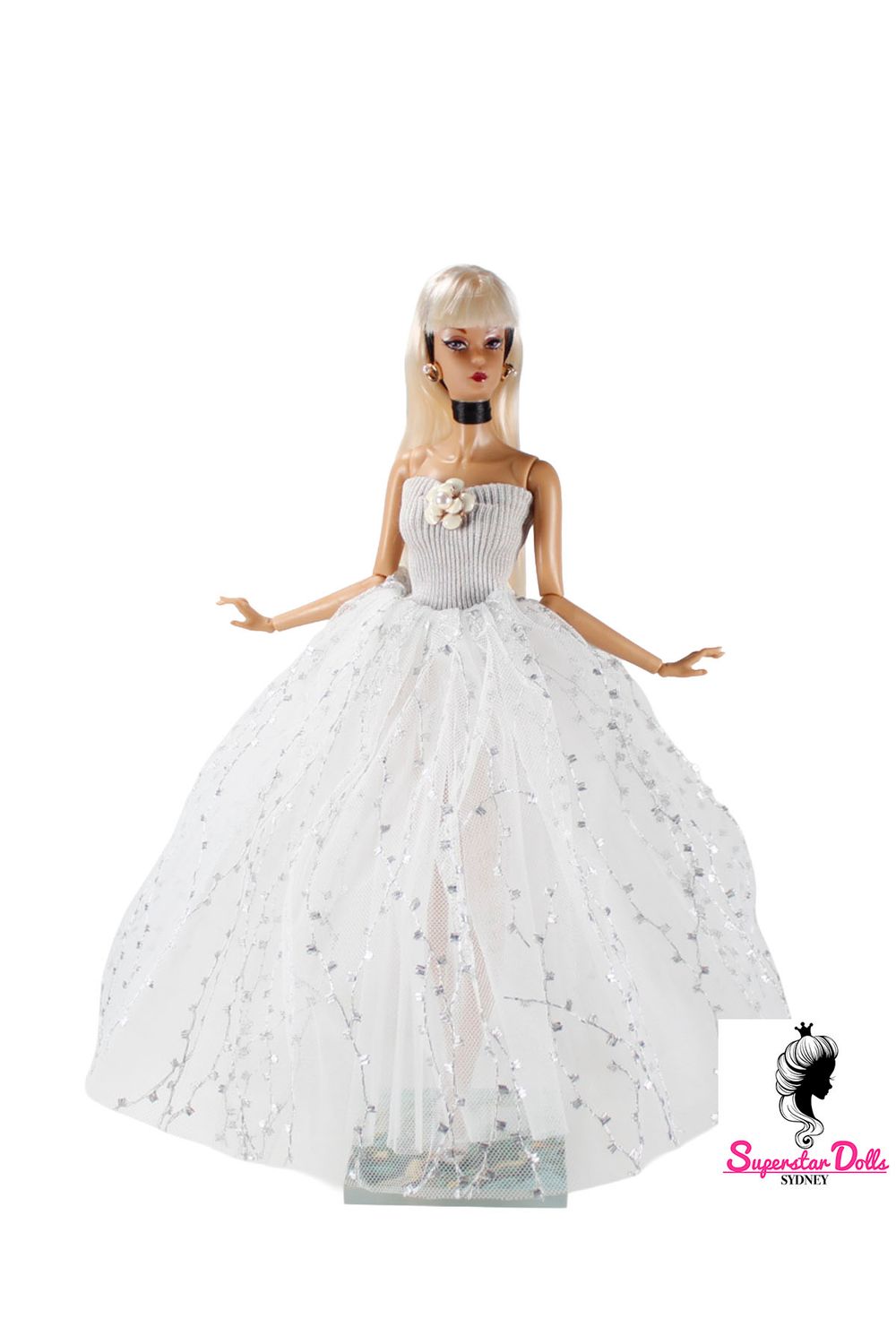 Runway Dolls: OOAK "Silver Cinderella" Custom "Vintage Style" Dressed Doll