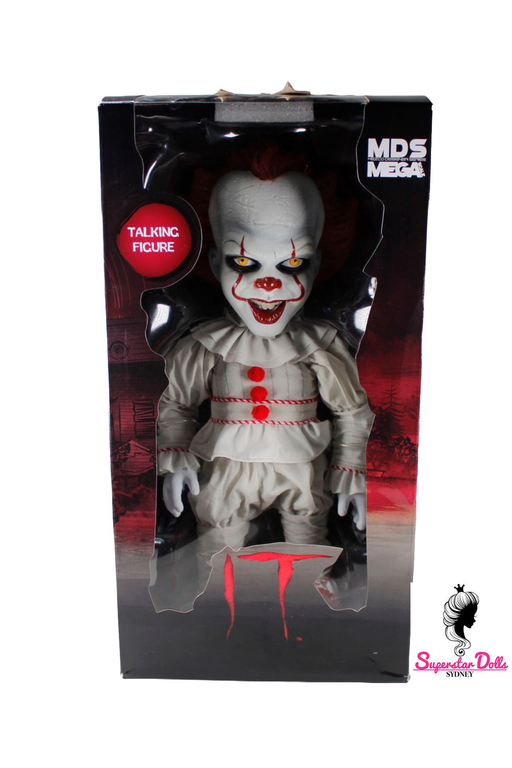 2017 "IT: Pennywise the Dancing Clown" 15" Collector Doll by Mezco Toys-NRFB