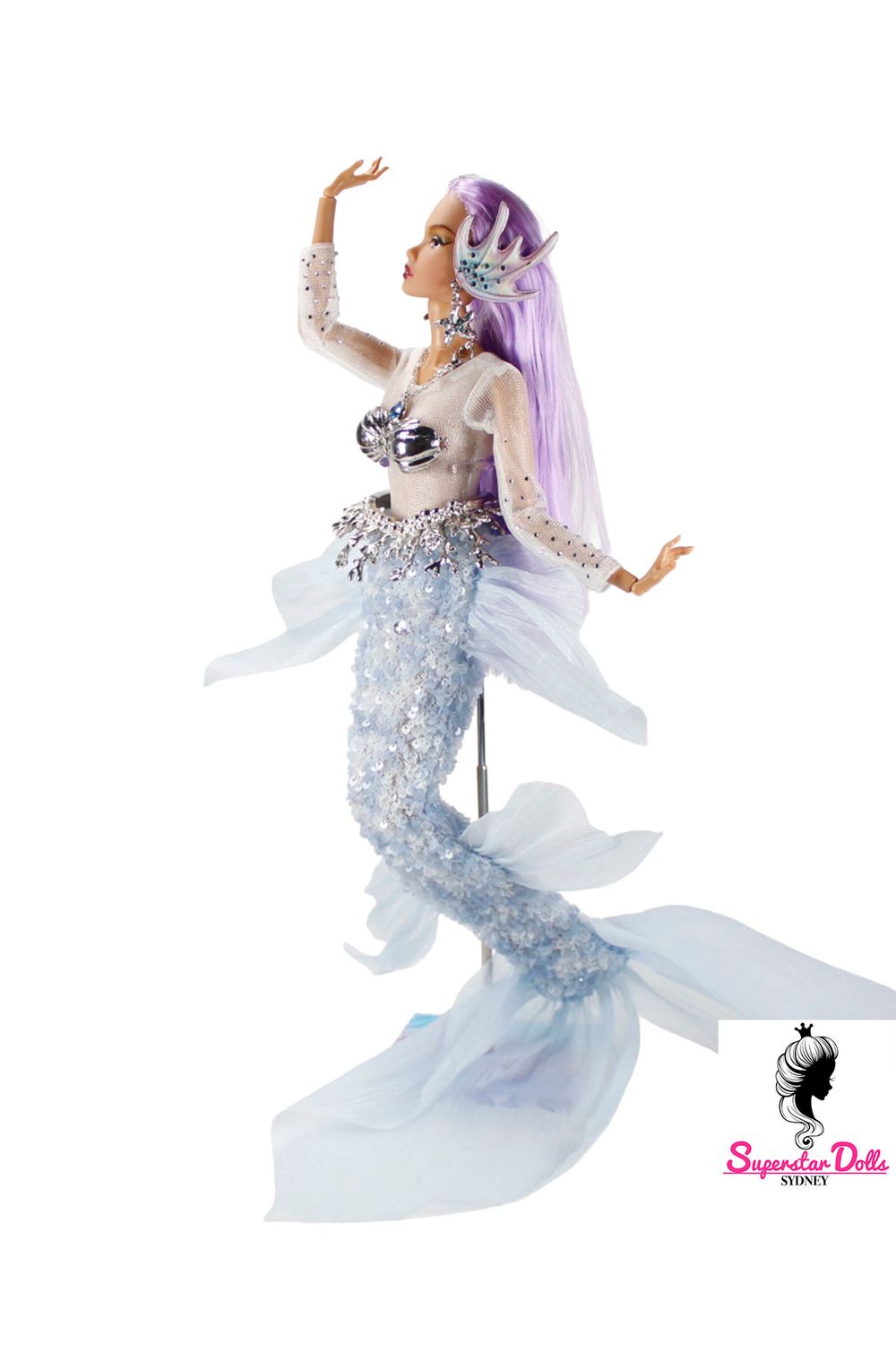 Styled by Runway Dolls: "Blue Lagoon" (Poppy Inspired) 12.5" Mermaid Fashion Doll