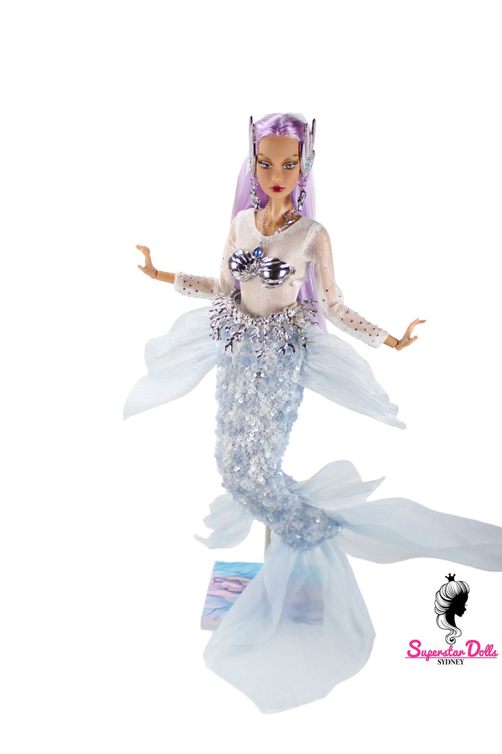 Styled by Runway Dolls: "Blue Lagoon" (Poppy Inspired) 12.5" Mermaid Fashion Doll