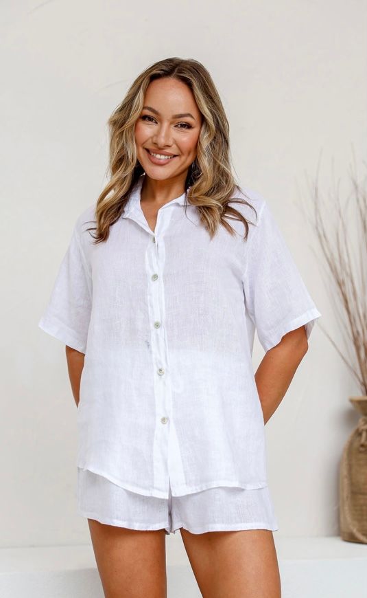 FREE ANGEL Gemelli linen top