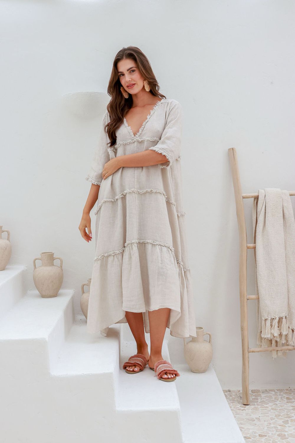 THE ITALIAN CARTEL Emily dress, Colour: Sand
