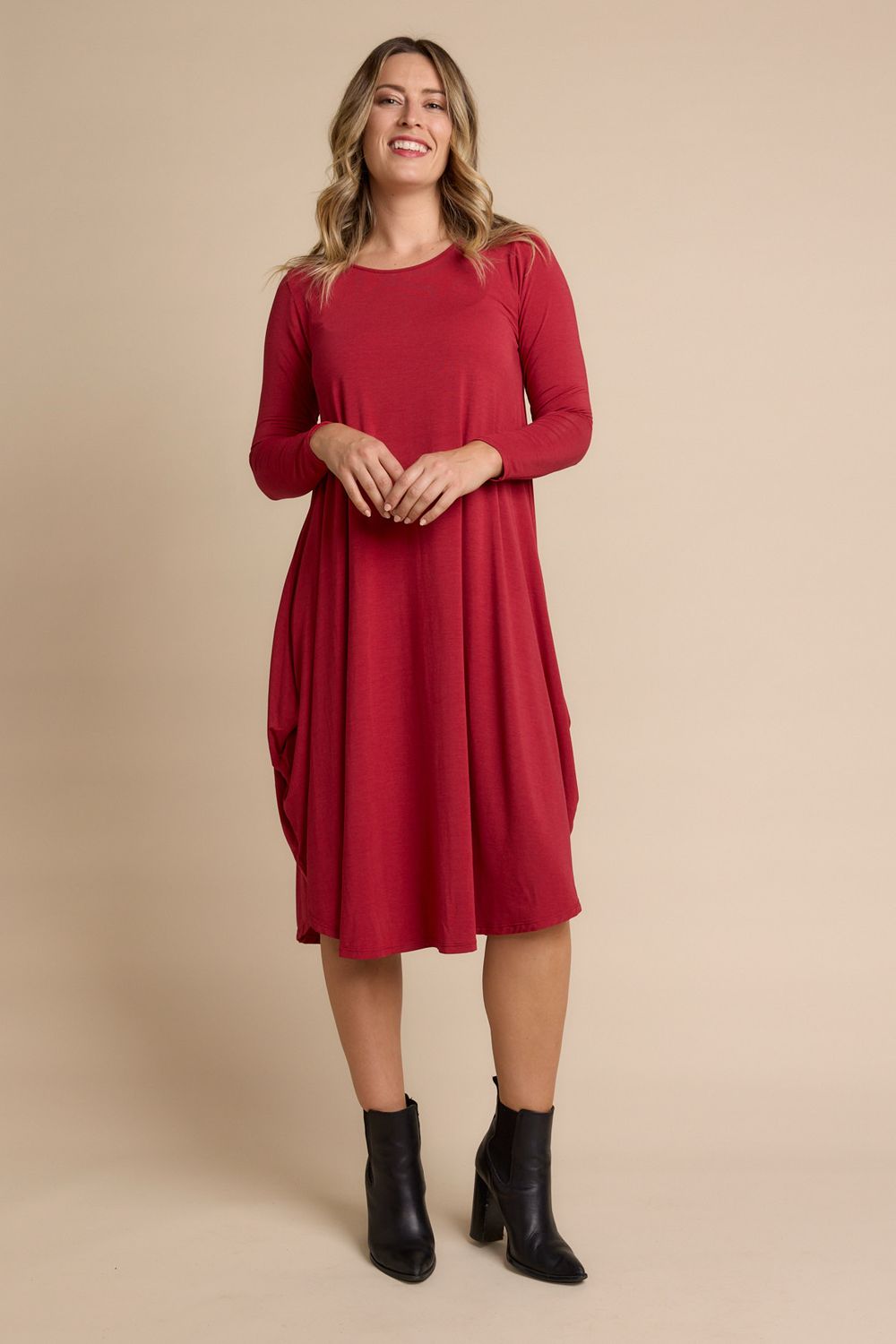 TANI Long Sleeve Tri Dress