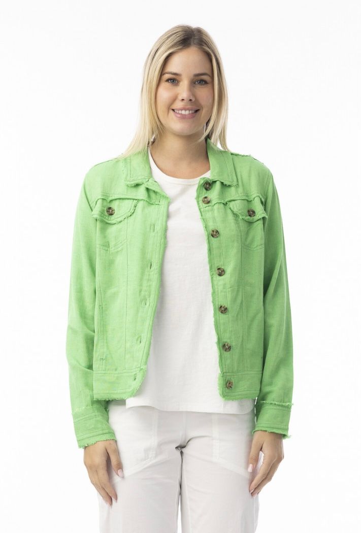 ORIENTIQUE linen blend jacket