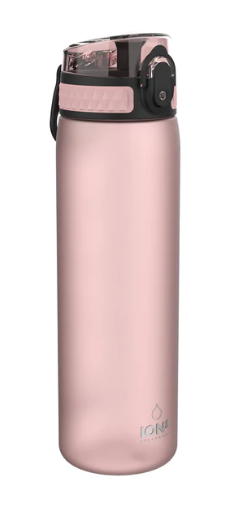 ION8 LEAK PROOF SLIM WATER BOTTLE, BPA FREE, 600ML, Colour: Rose Quartz