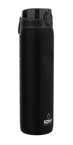 ION8 LEAK PROOF 1 LITRE SPORTS WATER BOTTLE, BPA FREE, 1100ML, Colour: Black