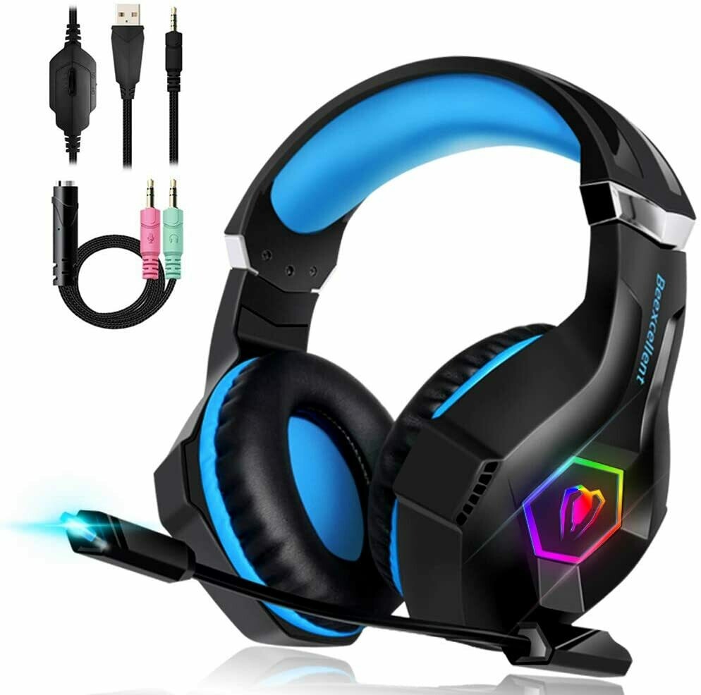 PS4 Headset excellent PC Gaming Headphone with Microphone 3.5mm Jack