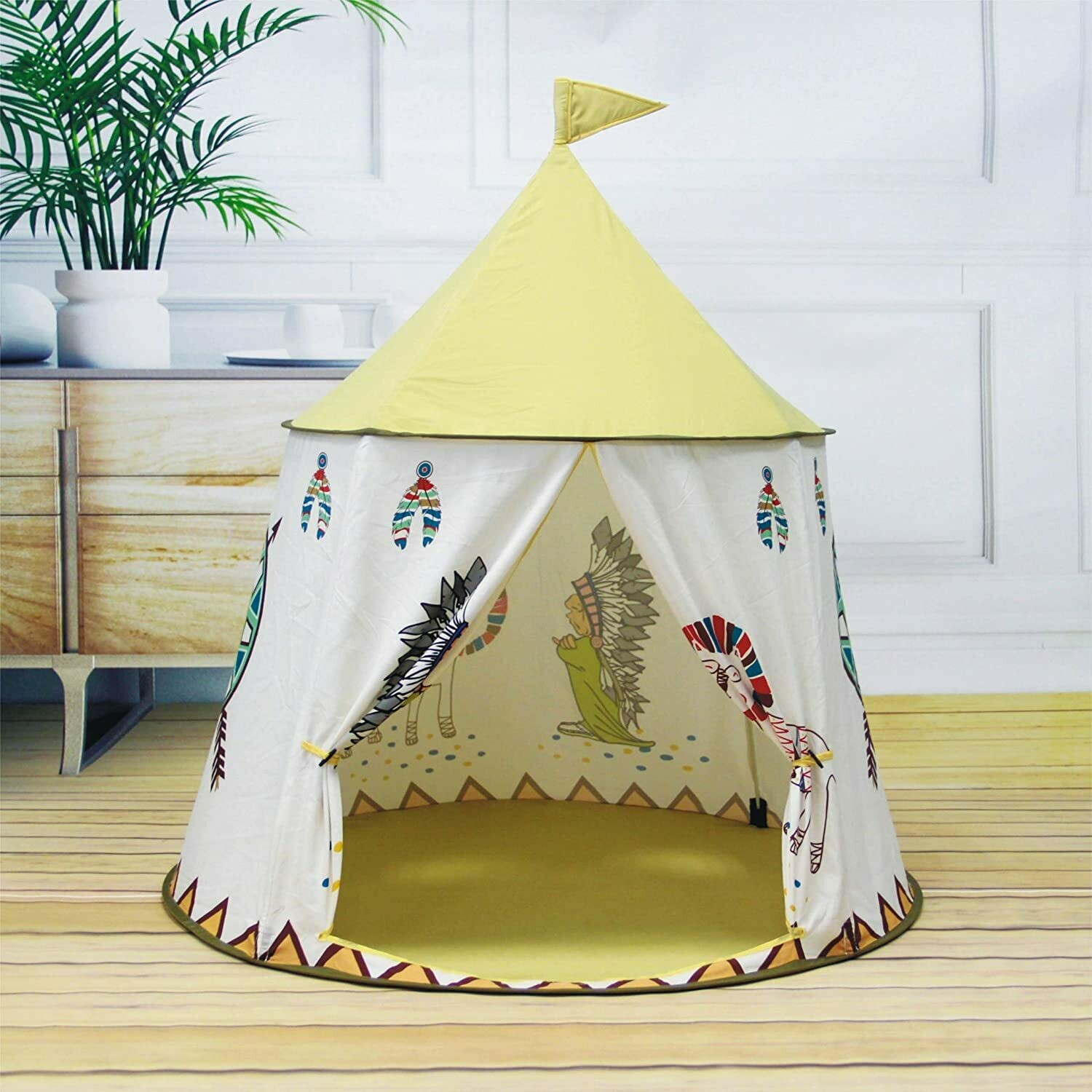 Play Tent Kids Teepee Tent for Kids Pop Up Foldable Playhouse
