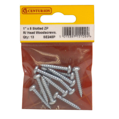 Pozi Twin Thread Round Head Screws, 1" x 8, Zinc Plated