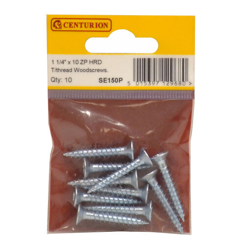 1 1/4" x 10 ZP Cross Recessed Hardened Twin Thread Woodscrews with Countersunk Head (Pack of 10)