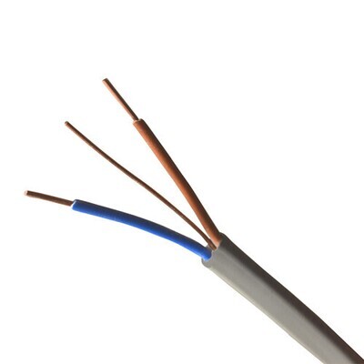 Twin and Earth Cable, 1mm flat x 5m