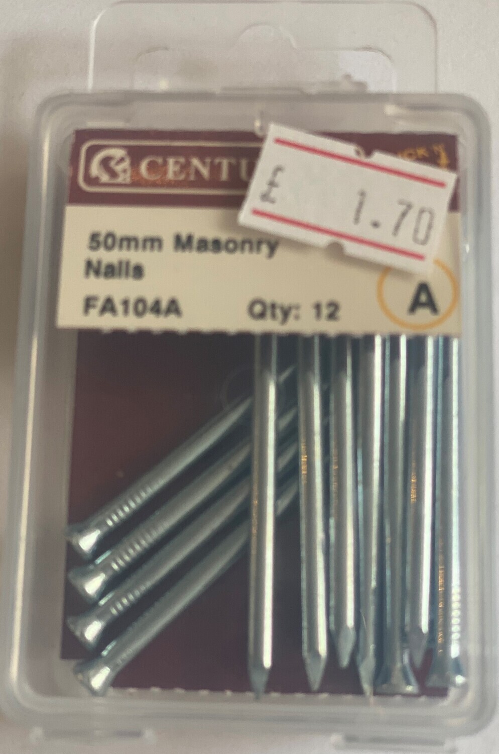 50mm Masonry Nails (Pack of 12)