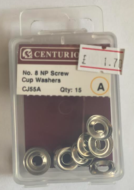 No 8 NP Screw Cup Washers (Pack of 15)