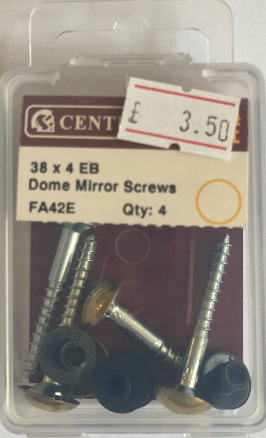 Dome Mirror Screws, 38mm x 4mm