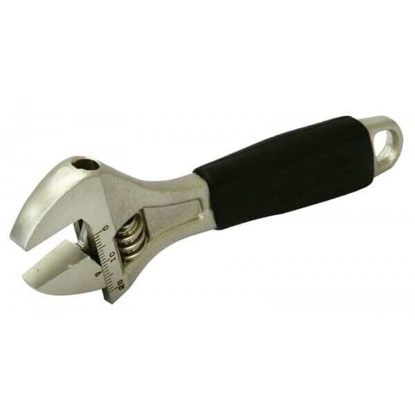 150mm Adjustable Wrench Rubber Grip Handle