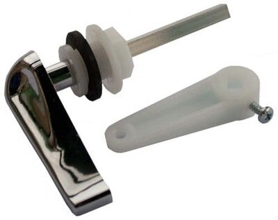 Oracstar Low Level Cistern Handle Pack - Chrome Plated Plastic