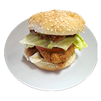Crispy Chicken Burger with Fries