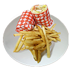 Chicken Caesar Wrap with Fries