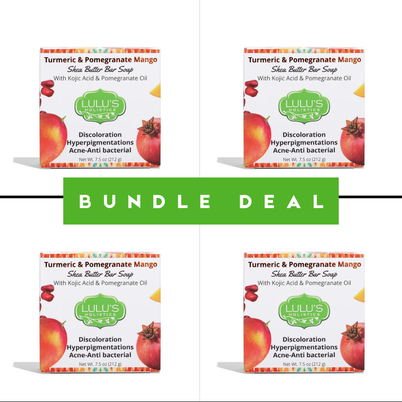 Turmeric Pomegranate Mango &amp; Kojic Acid Shea Butter Soap -Value Pack