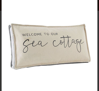 Pillow Lumbar ‘Welcome To Our Sea Cottage’