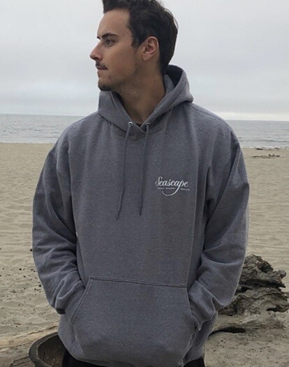 Men's Seascape Hoodie Sweatshirt/Heather Charcoal Grey