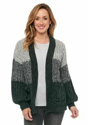 Dem L/S Blouson Color Block Cardi Dem L/S Blouson Color Block Cardi