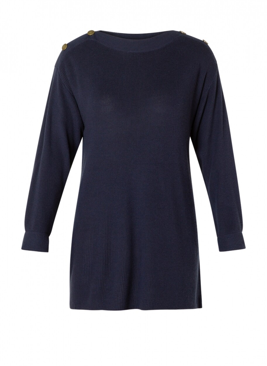 Yest Omis Button/Boat Neck Tunic