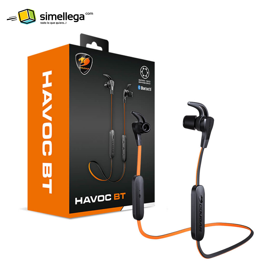 Audifonos Cougar Bluetooth In-ear HAVOC con Micrófono Negro