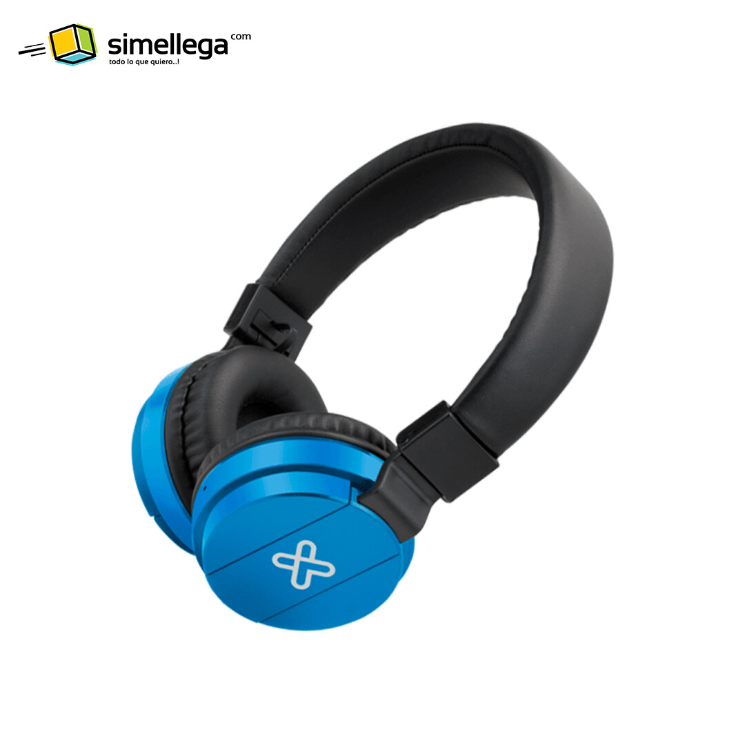 Audifonos Klip Xtreme Bluetooth tipo Headset Fury con Micrófono Azul