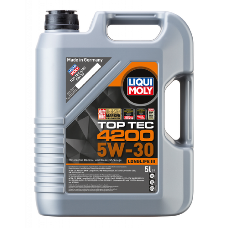Aceite de Motor Top Tec 4200 SAE 5W30 Liqui Moly (Botella de 5 Litros) Store TRS Sitio 
