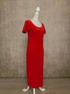 Rode jurk van niki-velours