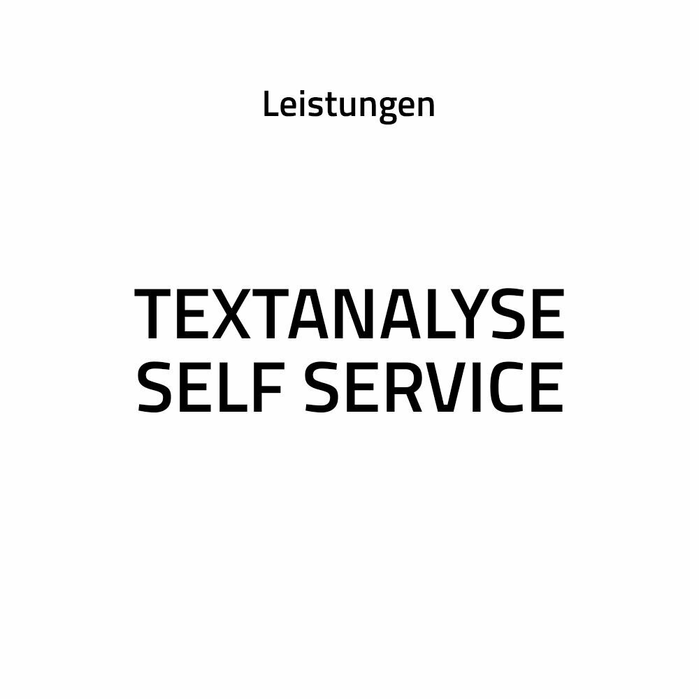 Textanalyse Self Service