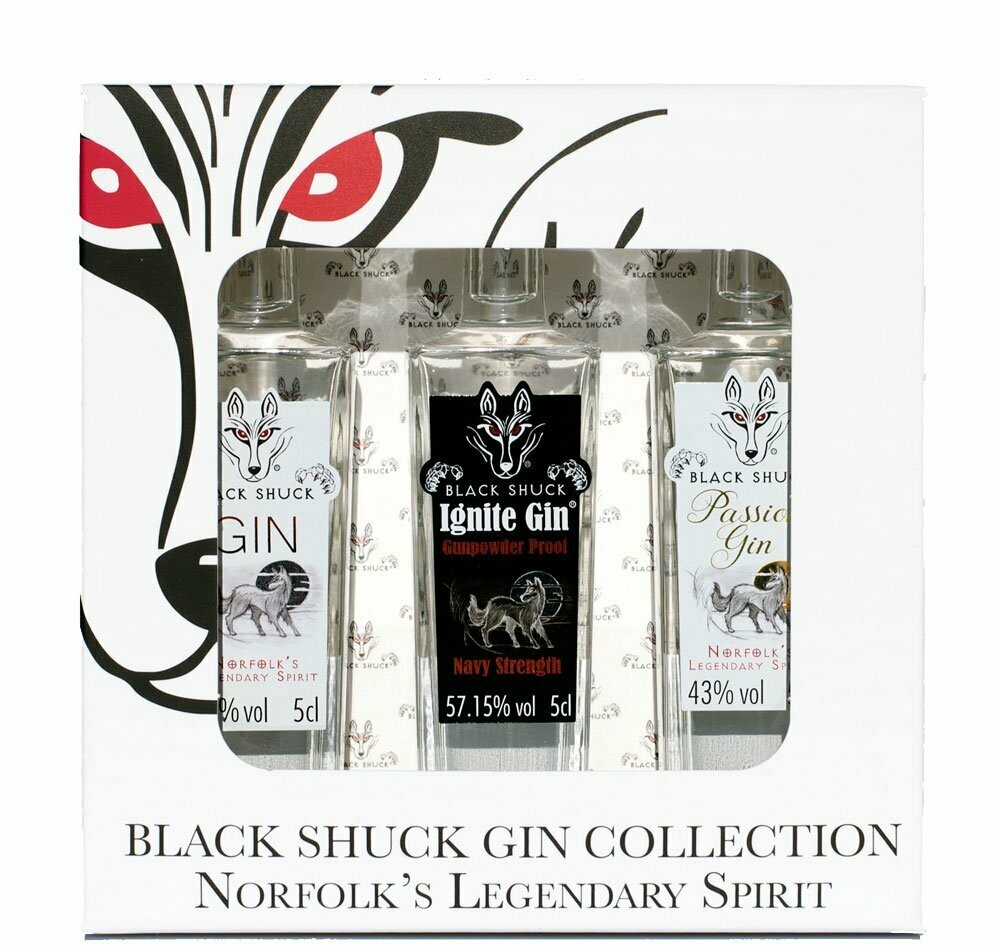 DISTILLERY VISIT VOUCHER - A PERFECT GIFT includes 1 x mini gift set and 1 x 70cl bottle of Black Shuck