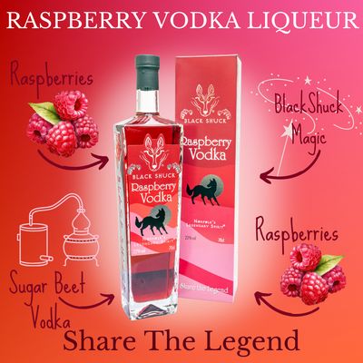 Black Shuck Raspberry Vodka Liqueur 24% vol