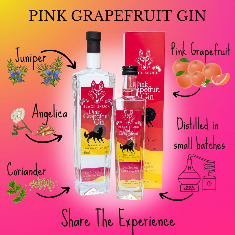 Black Shuck Pink Grapefruit Gin 43% vol