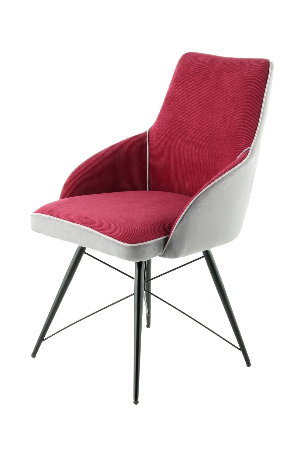 Stuhl Carol 125 Grau / Rot