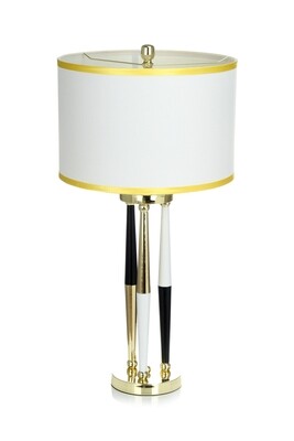 Tisch- / Stehlampe Paralla 110 Weiß / Schwarz / Gold 