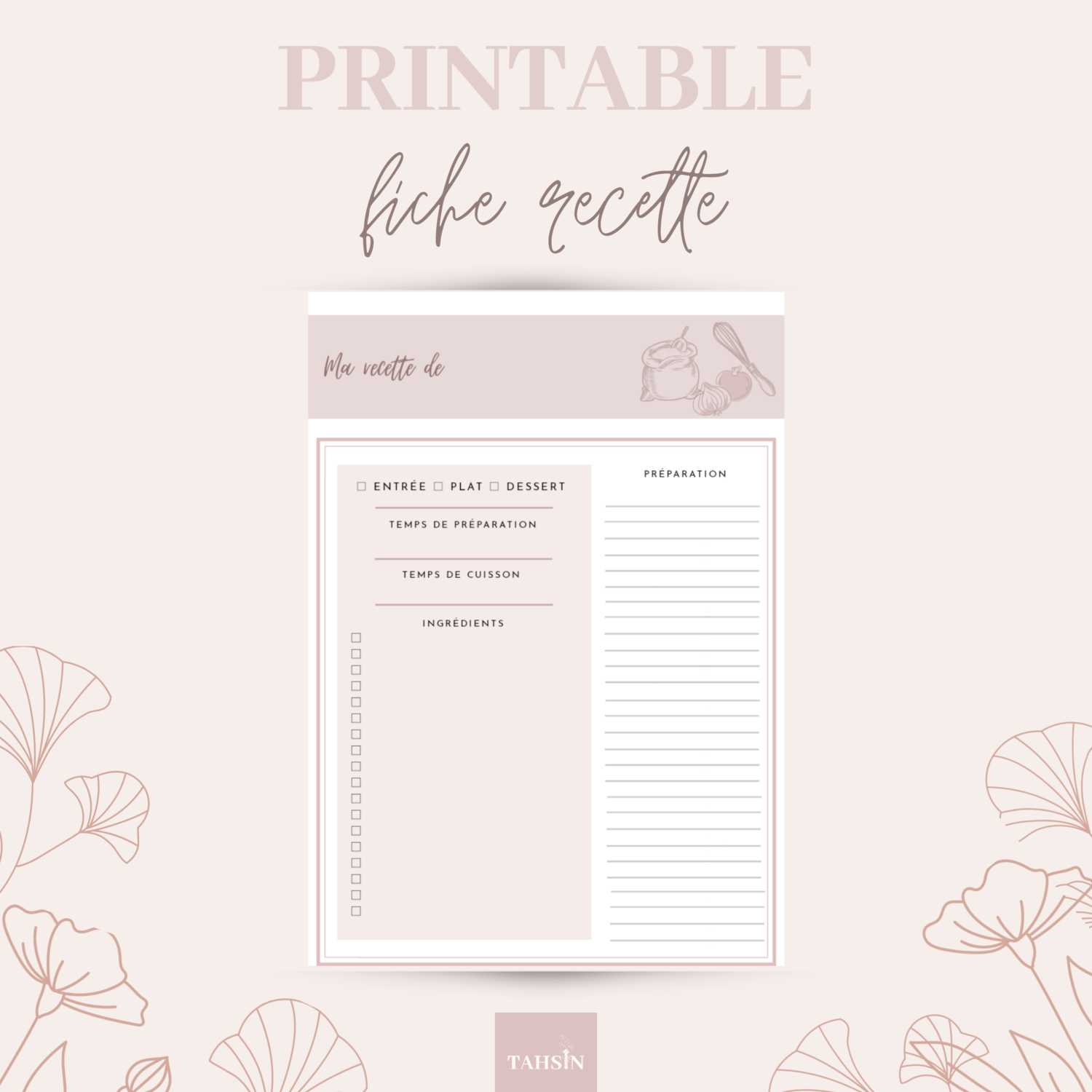 Fiche recette