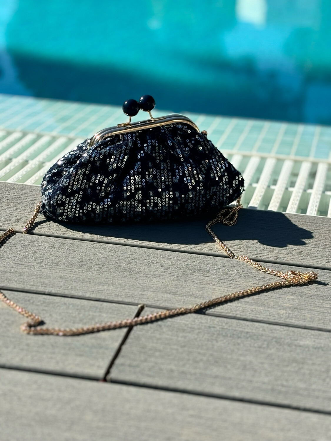 Sac pochons sequins avec chaine