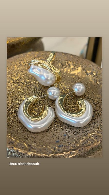 Boucles d oreilles perles double