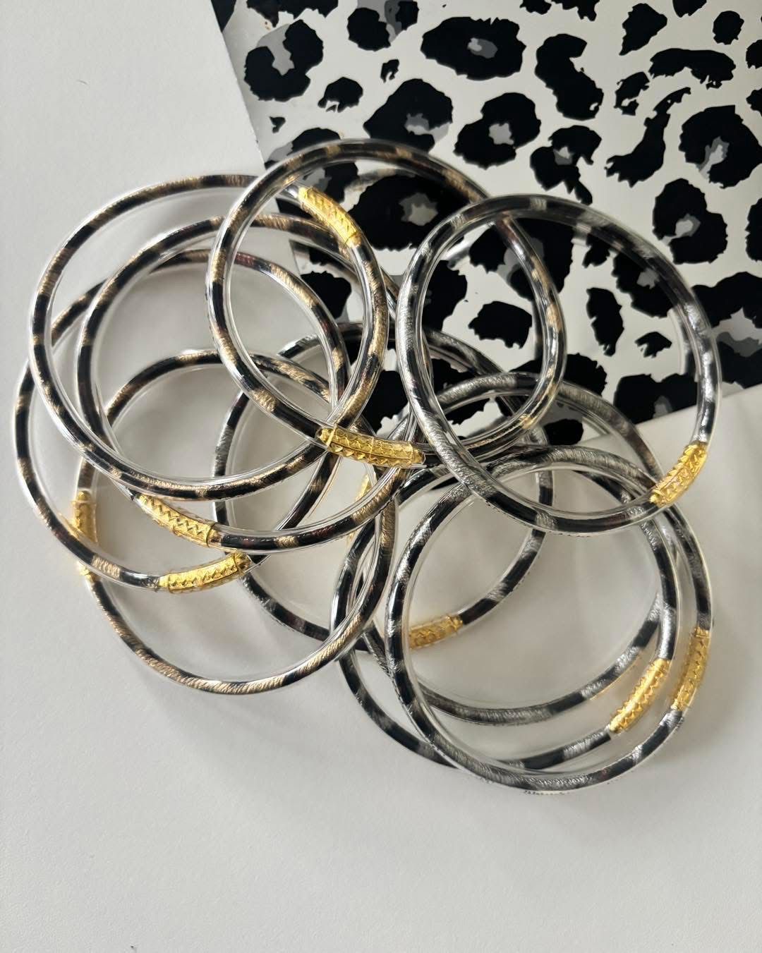 Bracelet jonc léopard 