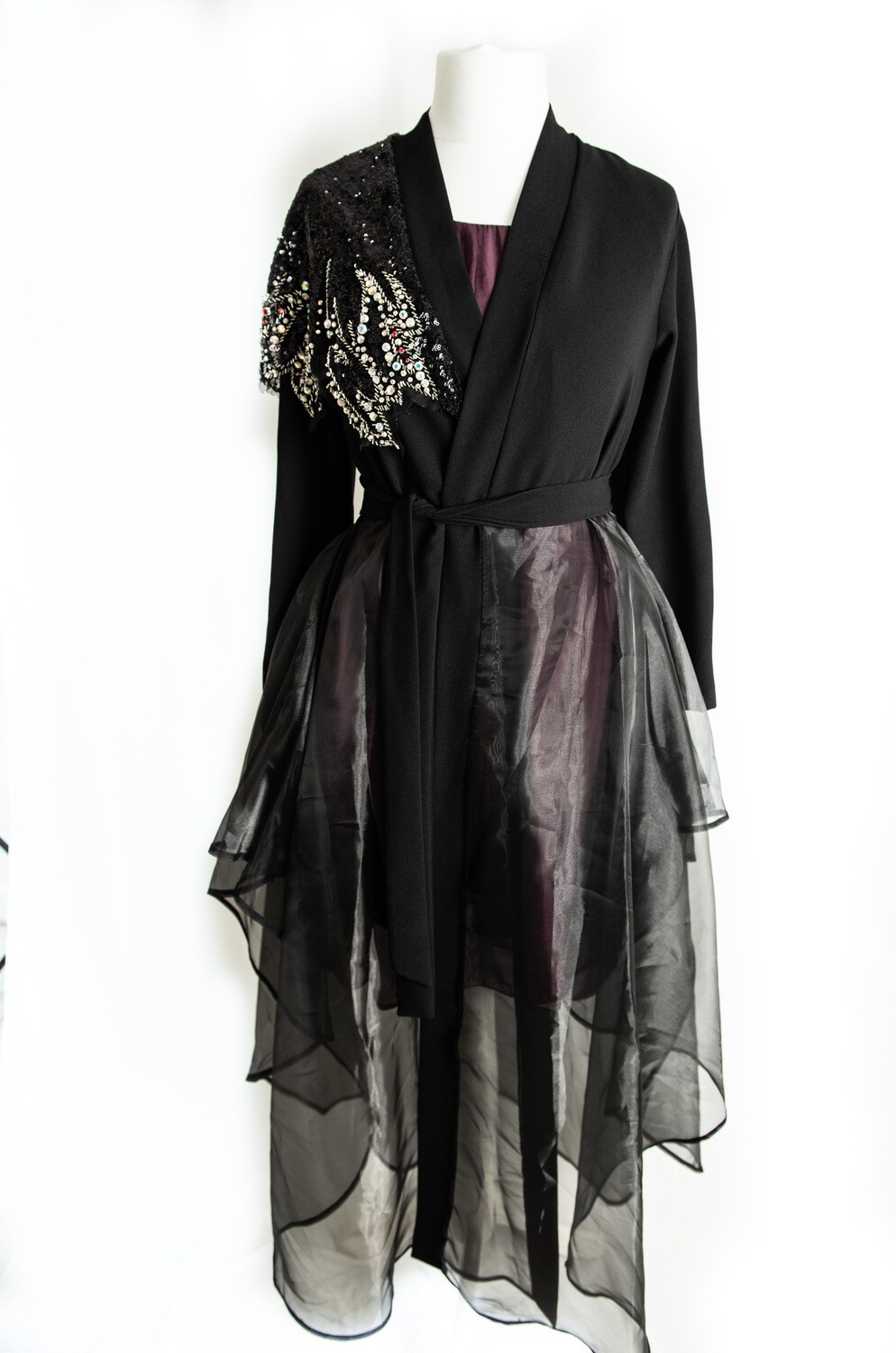 black transparent coat