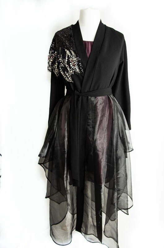 black transparent coat