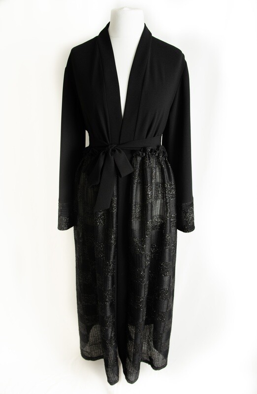 Open Black Abaya
